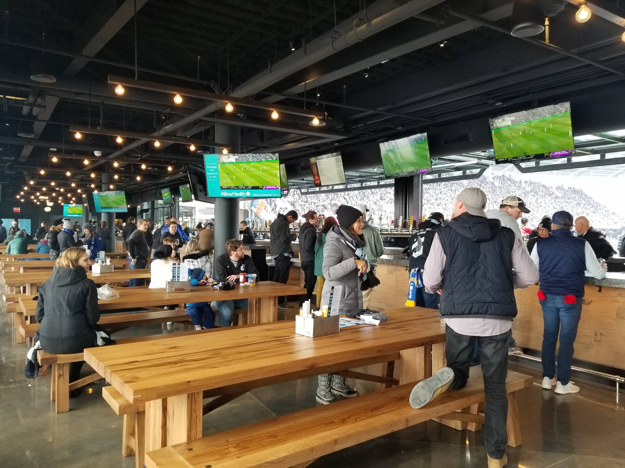 Inside the Brew Hall at Allianz Field